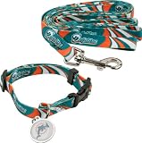 Miami Dolphins Dog Collar & Leash Set