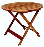 Patio Outdoor Table - Bistro Folding Table - Eucalyptus Wood - Wood Finish - INT - BT - 315 - B000R9VE0Y