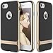 iPhone 7 Case, Rock [Royce] - [Ultra Thin][Heavy Duty][Metal Texture Side Buttons][Dual Layered][Slim Fit][Hard PC + Soft TPU] Phone Cover for Apple iPhone 7 (Gold)