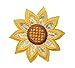 Sunflower - Shimmery - Yellow 3D Layered Flower - Iron on Applique/Embroidered Patch