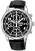 Stainless Steel Quartz Chronograph Black Dial Strap