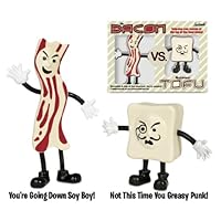Mr. Bacon vs. Monsieur Tofu Action Figures