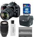 Nikon D90 Digital SLR Camera with 18-105mm AF-S DX VR Nikkor Lens [Outfit] + Nikon 70-300mm Lens + 16GB Card with Reader + EN-EL3e Battery + Case + Willoughby's Bonus Accessory Kit