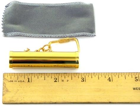 Solid Brass Kaleidoscope Key Ring with Pouch