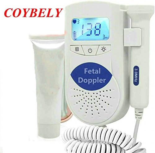Coybely Pocket Doppler Sonoline B Baby Heart Monitor for Pregnancy with Lcd Loudspeaker Waterproof Probe +Gel ,Shiped From Within USA Daily Shiped (White)