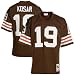 Cleveland Brown Jerseys : Reebok NFL Equipment Cleveland Brown #19 Bernie Kosar Brown Premiere Tackle Twill Retired Football Jersey