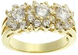 51Jqvbm8kkL. SL160  18K Yellow Gold Plated CZ Romantic Ring