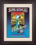 Framed 10.5 x 14 Super Bowl XI Program Print | Details: 1977, Raiders vs Vikings