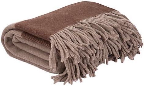 Nottingham Home Collection Australian Wool Throw Blanket in Brown