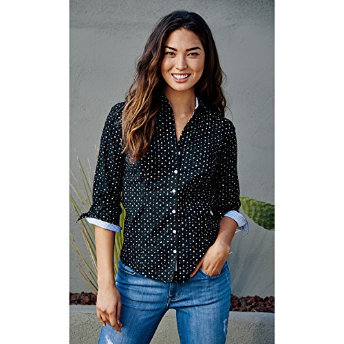 (エディー・バウアー) Eddie Bauer 3/4スリーブリンクルフリーパターンシャツ