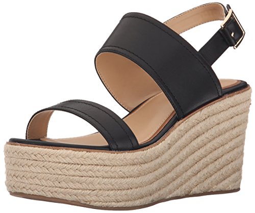 Aldo Women's Scarantino Platform Sandal, Black Leather, 8 B US