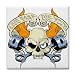 Face Towel (Wash Cloth) of Live Fast Die Young Skull Flames and Pistons (Harley Davidson, Hog, Motorcycle Riding, Bike Riding, West Coast Choppers, Orange County Choppers, American Chopper)