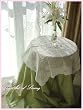 Elegant Hand Embroidered/Patched Table Cloth 33"x33