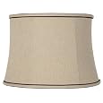 Springcrest™ Brown Trim Linen Drum Shade 12x14x10 (Spider)