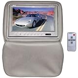 Pyle PL91HRTN Adjustable Headrests w/ Built-In 9'' TFT/LCD Monitor W/IR Transmitter Cover (Tan)