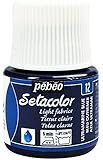 Pebeo Setacolor Light Fabrics Paint 45-Milliliter Bottle, Ultramarine Blue