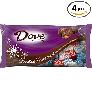 Dove Promises Silky Smooth Chocolate Assortment Snowflakes, 8.2-Ounce (Pack of 4)