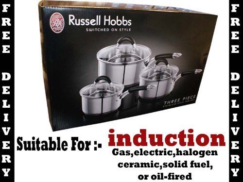 Russell Hobbs 3 Piece Saucepan Set