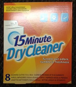 15 Minute Dry Cleaner with the Freshness of Bounce - 6 Count Dry Cleaning Cloths - Cleans 24 Garments