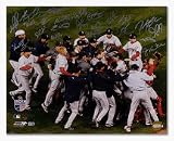 Boston Red Sox 2007 World Series Celebration 23 Autographed (in Silver) 16 x 20 MLB Photograph (U