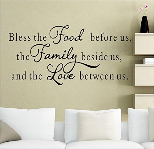 Bless the Food Before Us the Family Beside Us and the Love Between Us Quotes and Sayings Wall Decal LUCKKYY