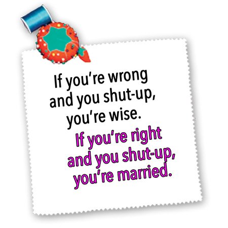 EvaDane - Funny Quotes - Married Life, Pink - 14x14 inch quilt square ...
