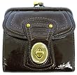 AUTHENTIC COACH LEGACY PATENT LEATHER FRENCH COIN PURSE WALLET - 41505 (MAHOGANY)