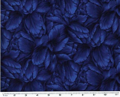 Kona Bay 'Floral Legacy' Navy Tonal Tulips Cotton Fabric - 1yd 32in