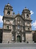 Baroque Facade on Plaza De Armas, Jesuit Church of La Compania, Cuzco, Peru Photographic Poster Print by Tony Waltham, 12x16