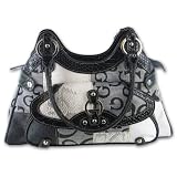 Gigi Chantal Black Jacquard Patchwork Handbag