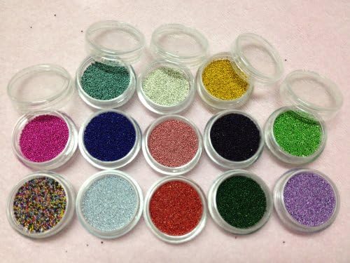 13 Color Microbeads Nail Art Caviar Faux Fake Sugar Sprinkles Micro Beads No Hole Beads 3 G Jar Nail Art Decoration