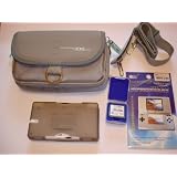 GREY Nintendo DS Lite Carrying Case Bag + Silicone Case + Game Card Holder + Screen Protector for NDS / NDSL