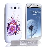 Samsung Galaxy S3 Tasche Silikon Blumen H�lle Lilavon "Yousave Accessories�"