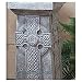 medieval Pedestal gothic celtic cross design sculptural decor side end table (The Digital Angel)