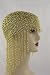 Kopfschmuck Bauchtanz Bollywood Schmuck Karneval Fasching Orient Haarnetz Kappe in gold