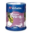 Verbatim 95145 4.7 GB up to16x White Inkjet Printable Recordable Disc DVD+R (100 Disc Spindle)