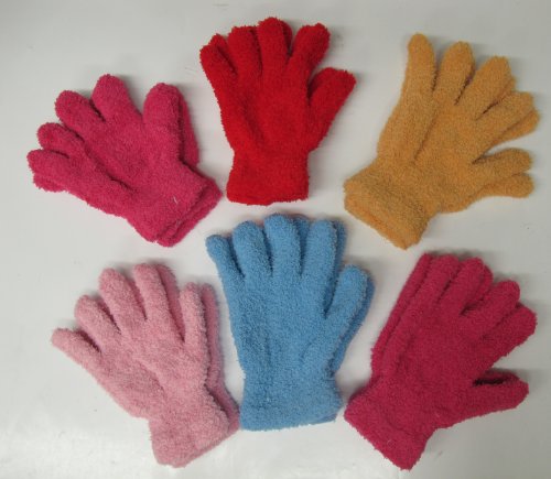 Fuzzy Gloves Size 9-11- 12 NEW Pairs - Assorted Colors