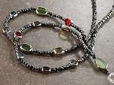 Boojee Beads Stained Glass Gems Beaded Lanyard
