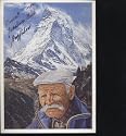 Autogrammkarte Ulrich Inderbinen mit Unterschrift, Bergsteiger, Bergf&uuml;hrer Matterhorn
