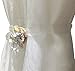 Ayygift Elegant Crystal Flower Magnetic Curtain Rope Tieback Wrap Holdbacks - Set of 2 Gem Collection Boxed (Gem-B)