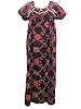 Kaftans Burgundy Jaipur Print Cotton Caftan Designer Maxi Dress L / M