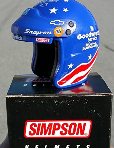 Simpson: Dale Earnhardt Sr NASCAR Goodwrench Mini Helmet (BLUE Stars&Stripes) - 3RD EDITION - NEW in BOX with COA