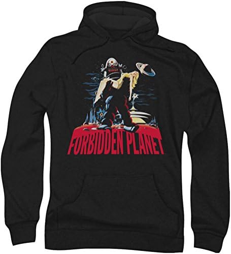 Forbidden Planet - Mens Robby And Woman Hoodie, Size: X-Large, Color: Black