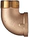 Lead Free Brass Pipe Fitting, 90 Degree Street Elbow, Class 125, 1/4