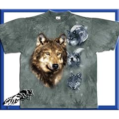 Harlequin T-Shirt Wolf Portrait