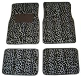 Tan Brown Giraffe Animal Print Front & Rear Carpet Car Truck SUV Floor Mats