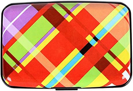 Heart Pattern Aluminum RFID Blocking Credit Card Holder for Men &amp; Women - Cool Slim Metal Business Card Case Grid