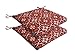 BOSSIMA Indoor Outdoor Comfort Chair Pads Replacement Patio Seat Cushions Set of 2 Red Damask
