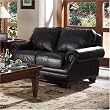 Manchester Dark Brown Leather Love Seat By Coaster Furniture