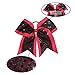 CN Girls Sequin Cheer Bow for Cheerleader Hair Bow with Ponytail Holder